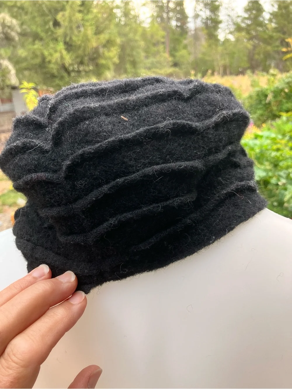 Wool blend cap made in Italy